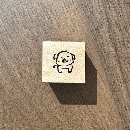 豬仔｜迷你木頭印章