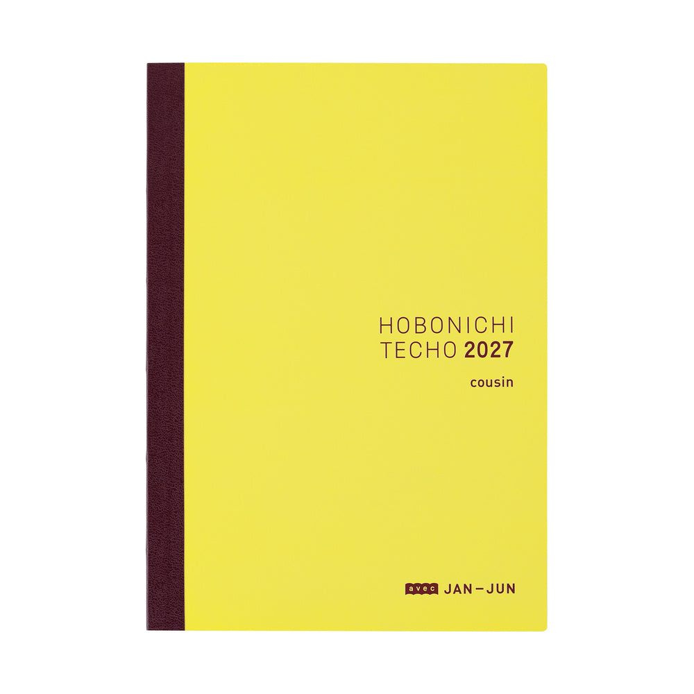 2027 Hobonichi Cousin Avec Books, Daily 6-month x 2 book set, A5 Japanese