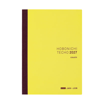 2027 Hobonichi Cousin Avec Books, Daily 6-month x 2 book set, A5 Japanese