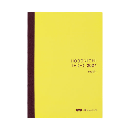2027 Hobonichi Cousin Avec Books, Daily 6-month x 2 book set, A5 Japanese