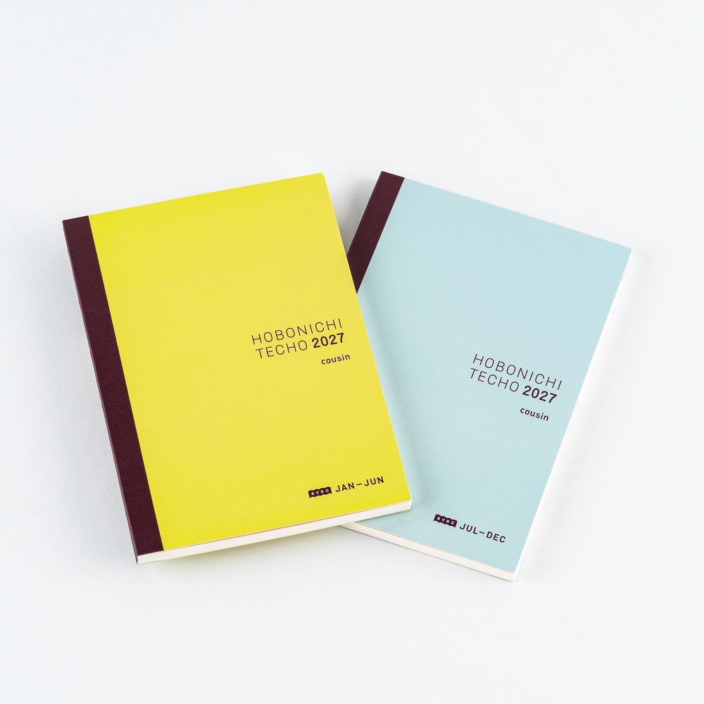 2027 Hobonichi Cousin Avec Books, Daily 6-month x 2 book set, A5 Japanese