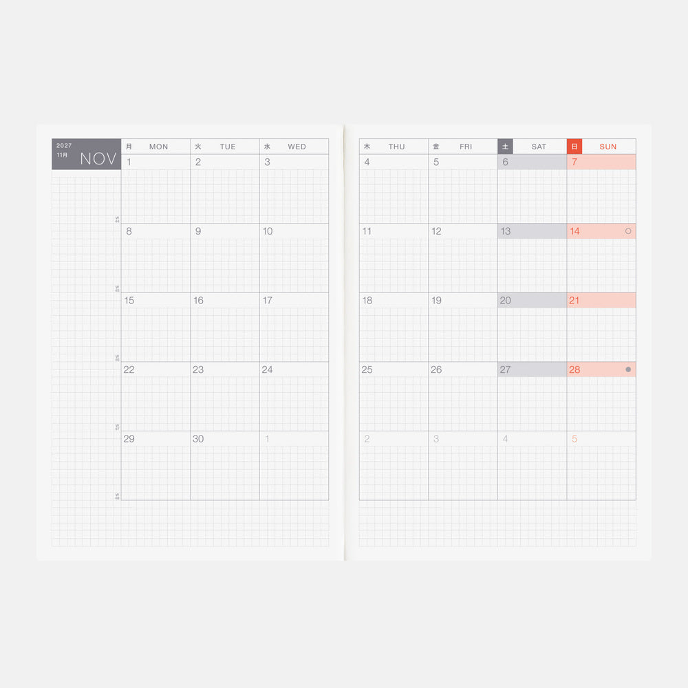 2027 Hobonichi Cousin Book, A5