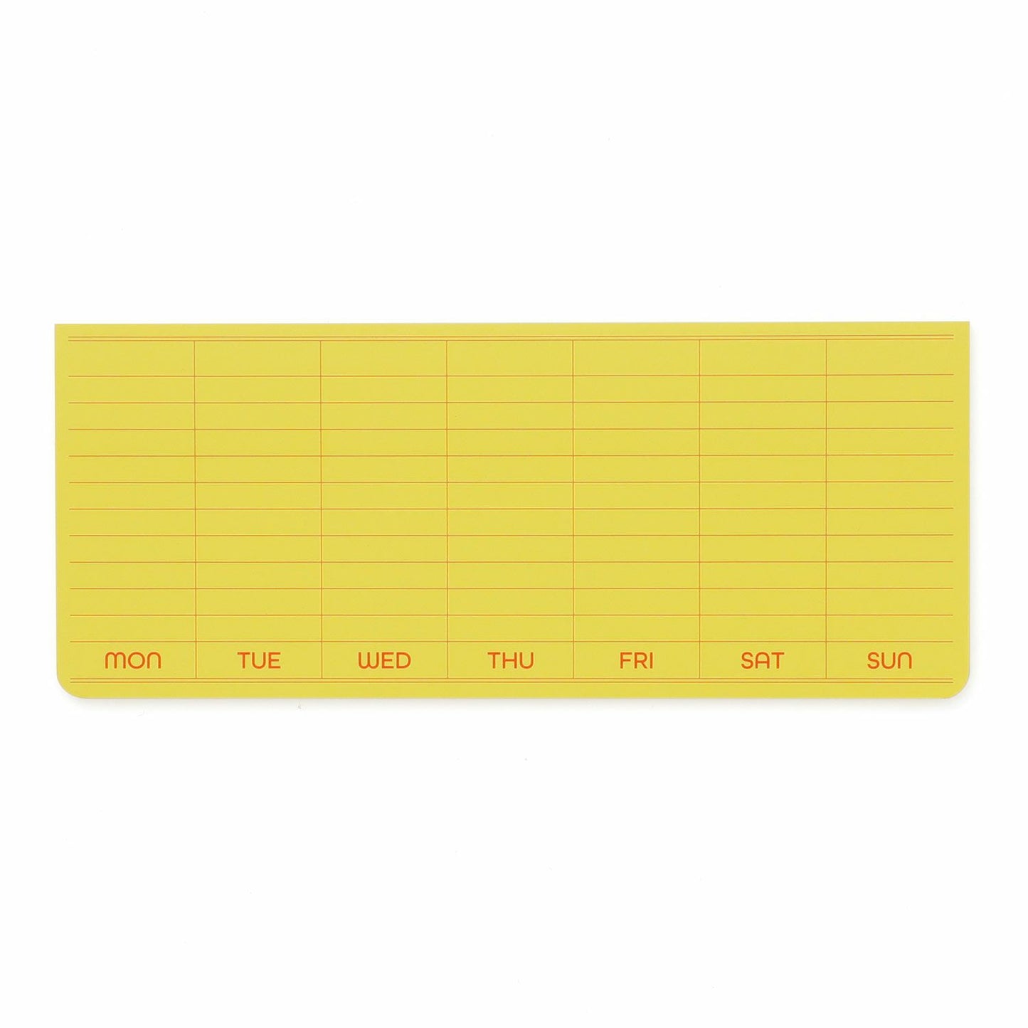 Weekly Planner, Yellow Horizontal, Penco Sticky Memo Pad