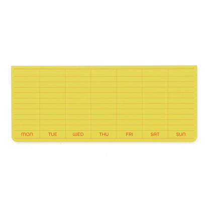 Weekly Planner, Yellow Horizontal, Penco Sticky Memo Pad