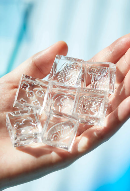 Flower Set, Kori Jirushi (氷印), Transparent Stamp Set of 6 Stamps