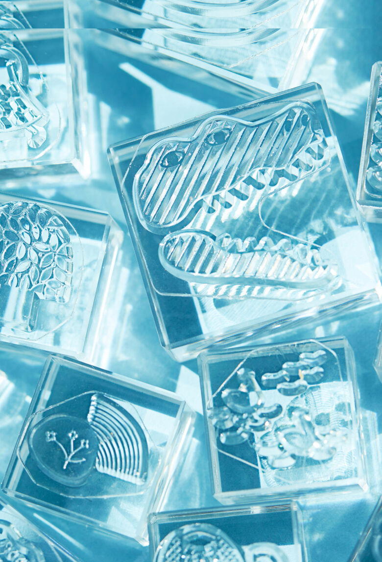 Flower Set, Kori Jirushi (氷印), Transparent Stamp Set of 6 Stamps