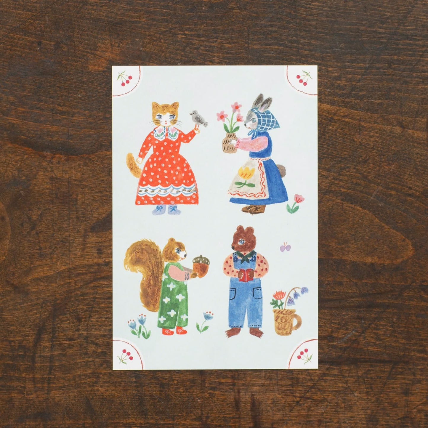 Little Fluffy Friends, Postcard Pad by Aiko Fukawa, Hyogensha cozyca products