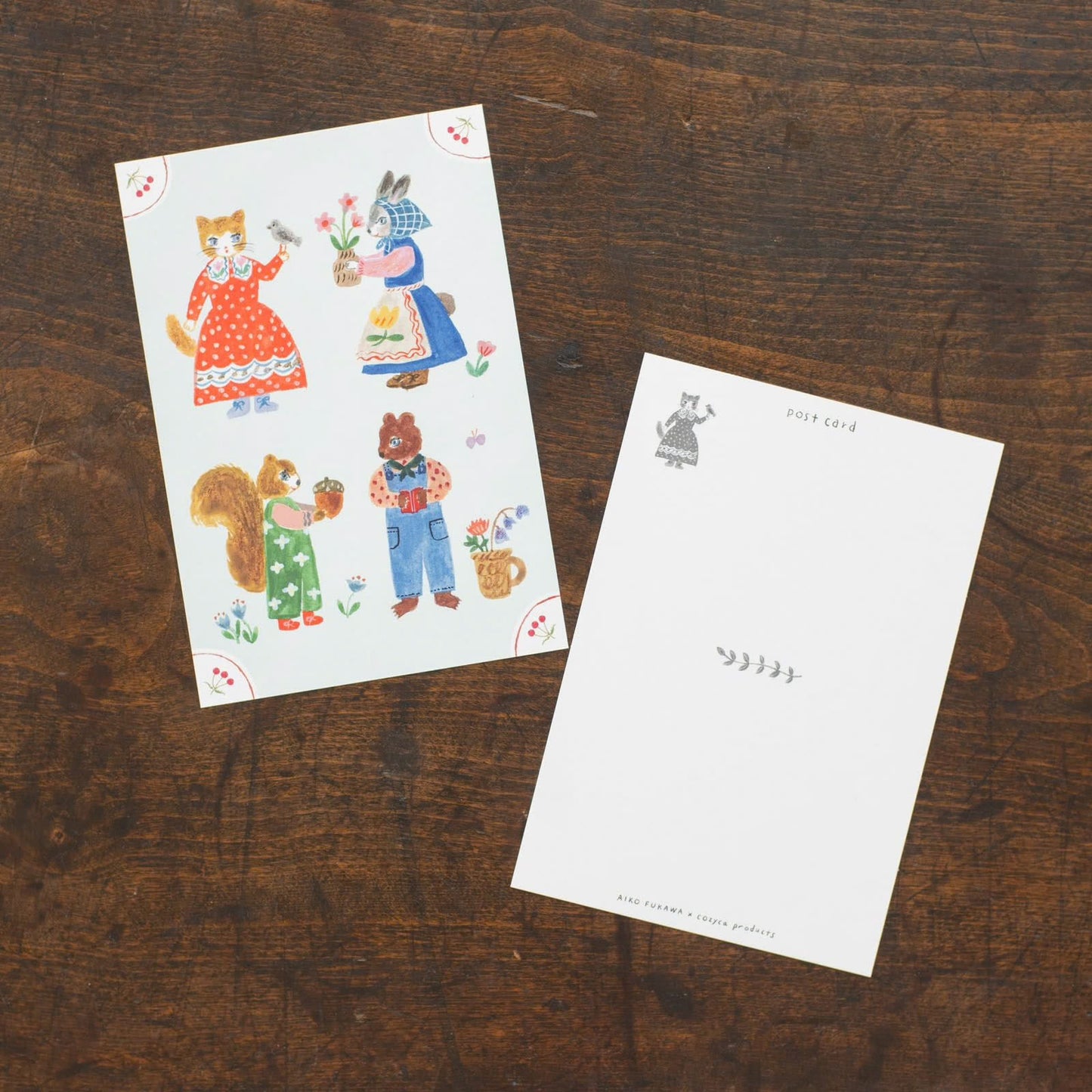 Little Fluffy Friends, Postcard Pad by Aiko Fukawa, Hyogensha cozyca products