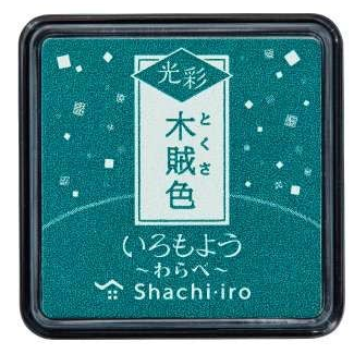Shachihata, Shachi-iro Iromoyo Kousai Warabe Ink Pad (いろもよう光彩), 25x25mm