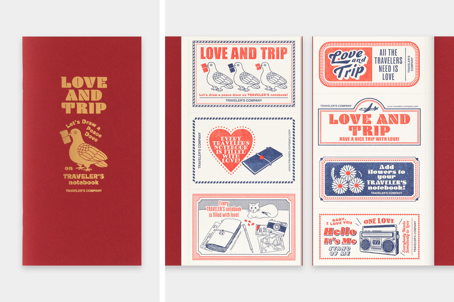 *Pre-Order* TRAVELER'S notebook, LOVE AND TRIP Red, Refill Regular Size