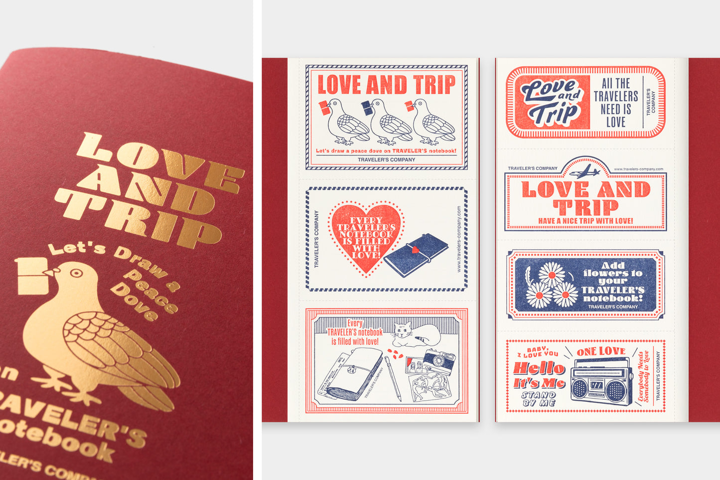 *Pre-Order* TRAVELER'S notebook, LOVE AND TRIP Red, Refill Regular Size