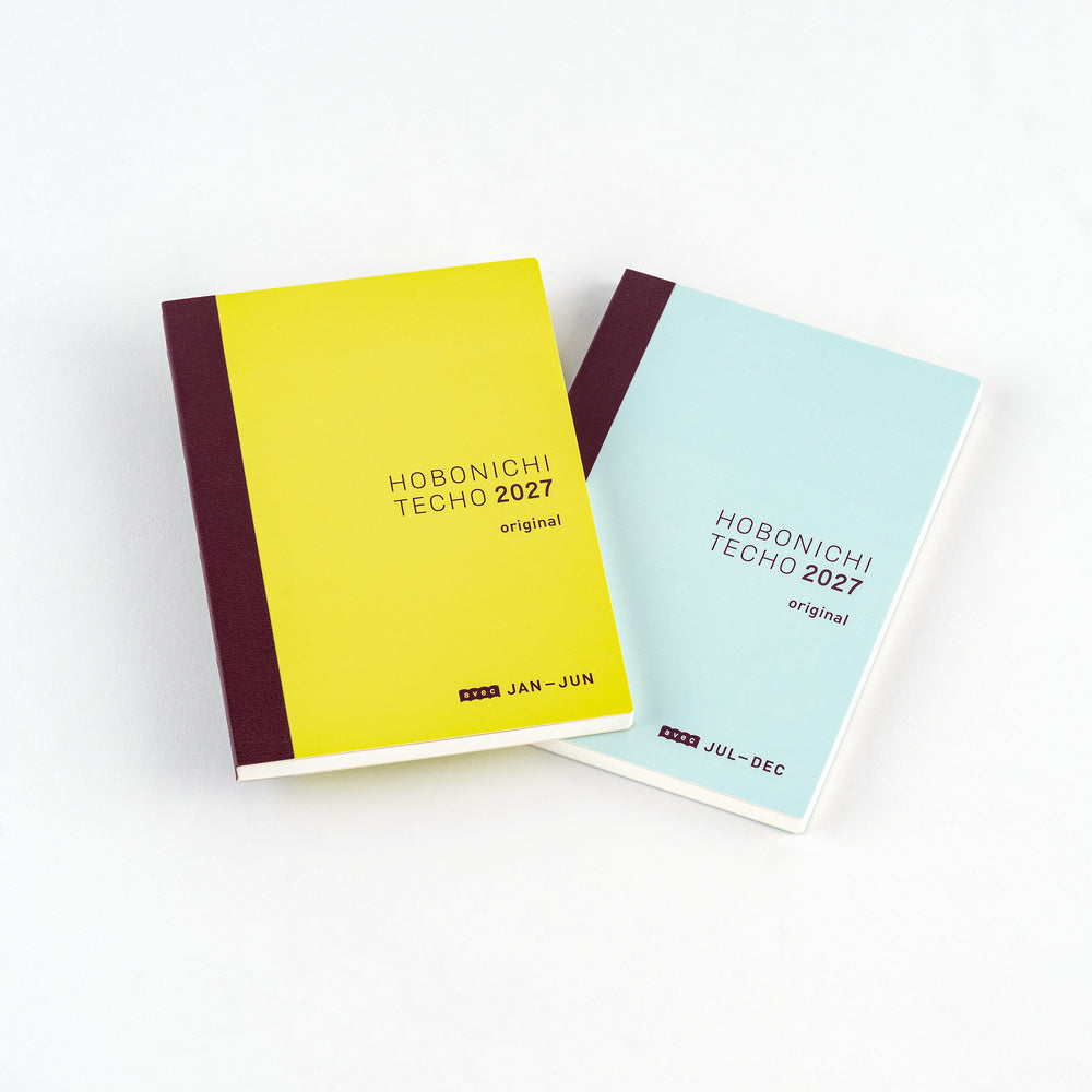 2027 Hobonichi Original Avec Books, Daily 6-month x 2 book set, A6 Japanese