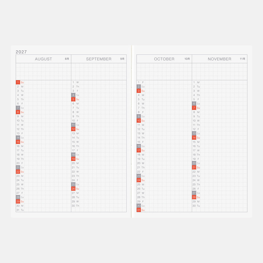2027 Hobonichi Original Book, A6
