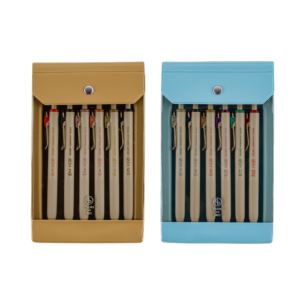 uniball ONE, TSUKI no IRO Set of 6 with Case, 0.38mm