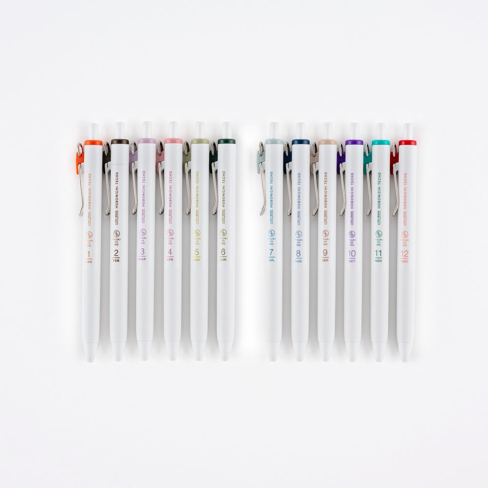 uniball ONE, TSUKI no IRO Set of 6 with Case, 0.38mm