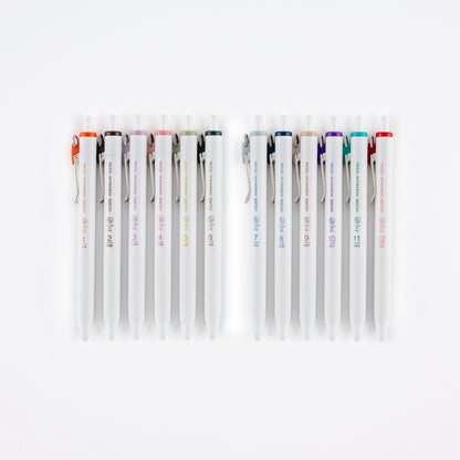 uniball ONE, TSUKI no IRO Set of 6 with Case, 0.38mm