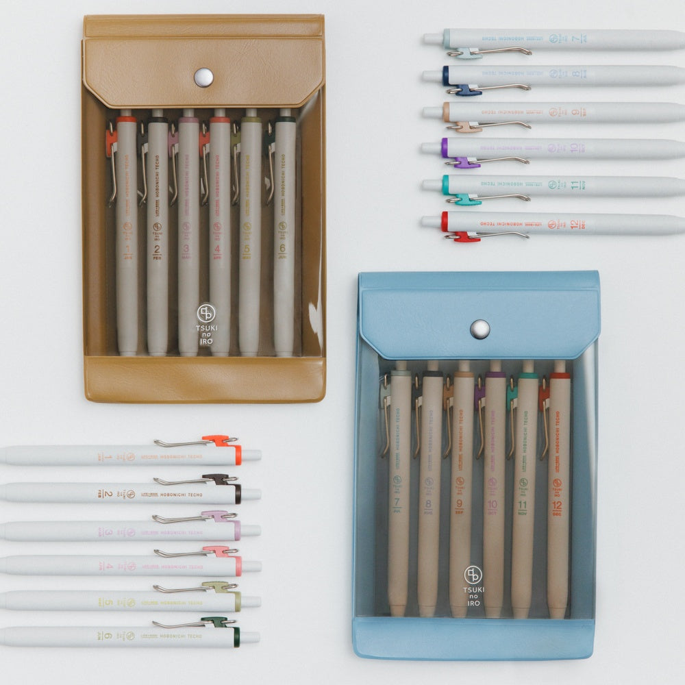 uniball ONE, TSUKI no IRO Set of 6 with Case, 0.38mm