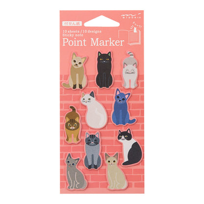 midori, Cat, Point Marker Sticky Note