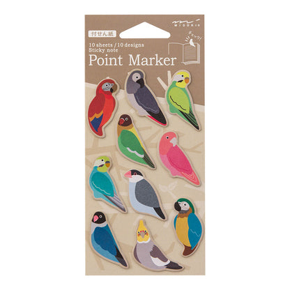 midori, Bird, Point Marker Sticky Note