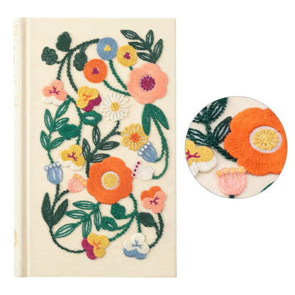 midori, Embroidery Flower Beige, 5-Year Diary