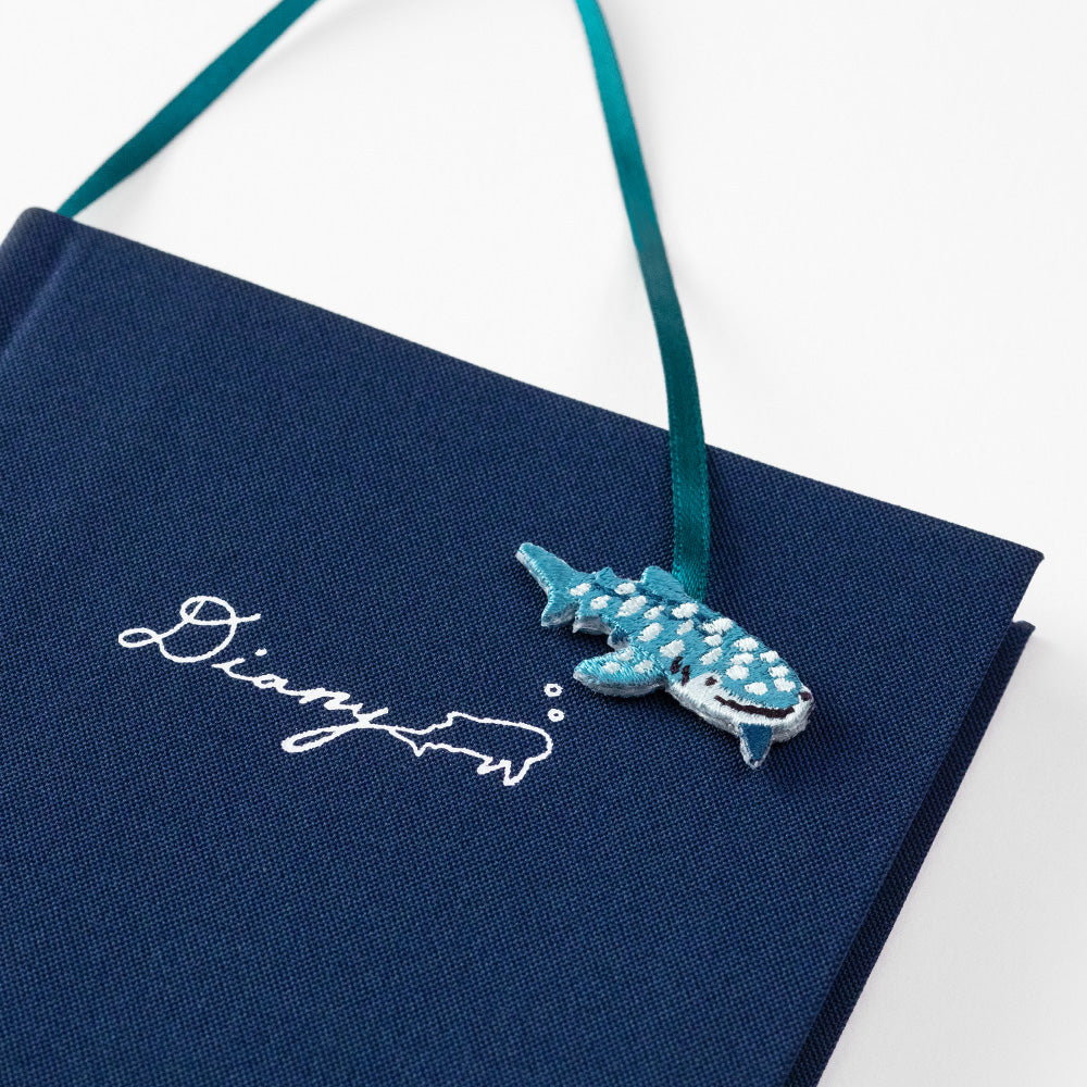 midori, Whale Shark, Diary with Embroidered Bookmark