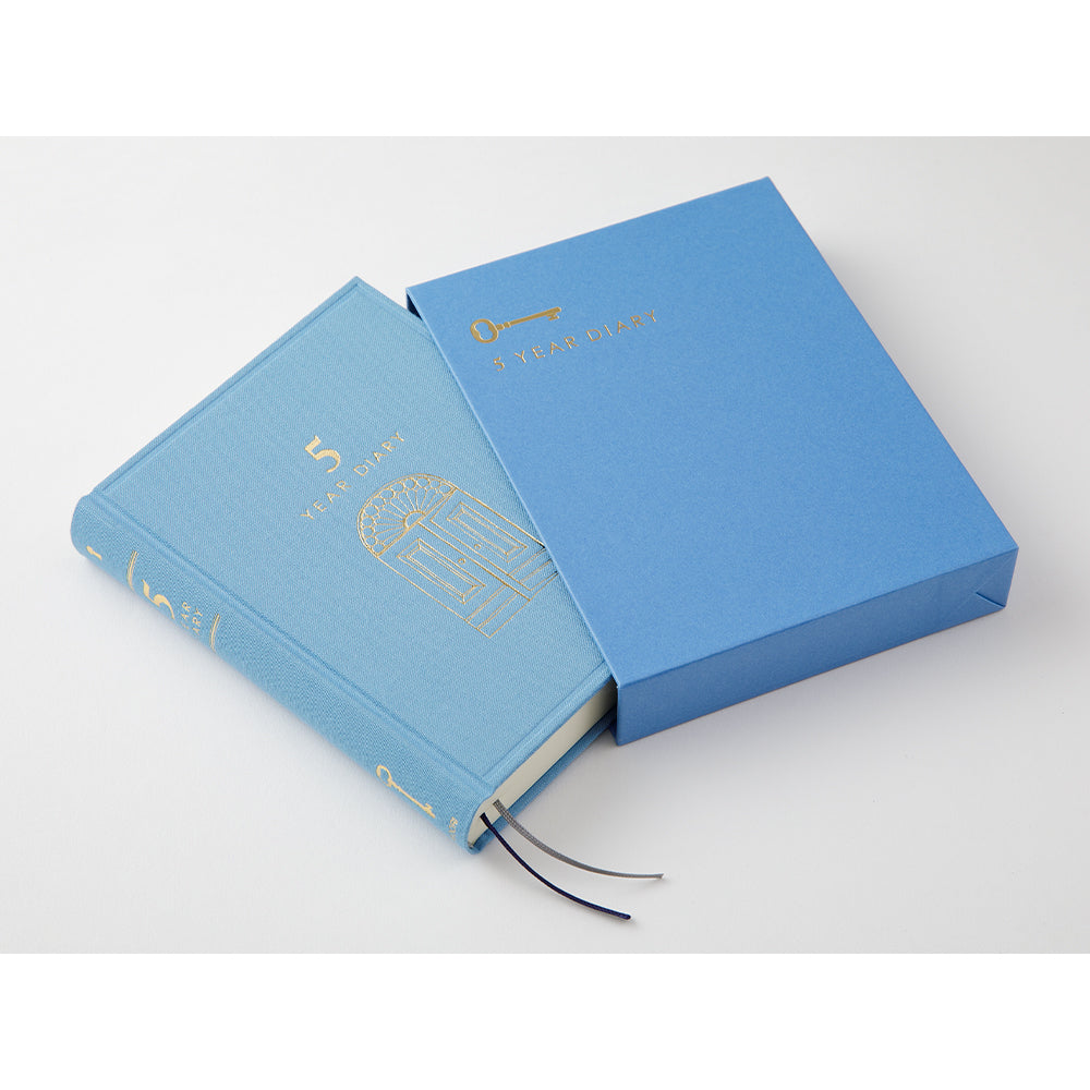 [限量版] midori | 5年連用日記 | 迷你藍色 | 古典閘門