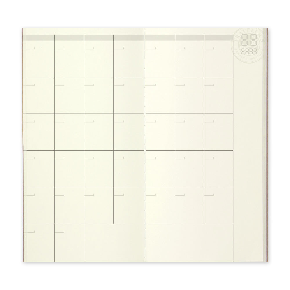 TRAVELER'S notebook, Free Diary <Monthly> 017, Refill Regular Size