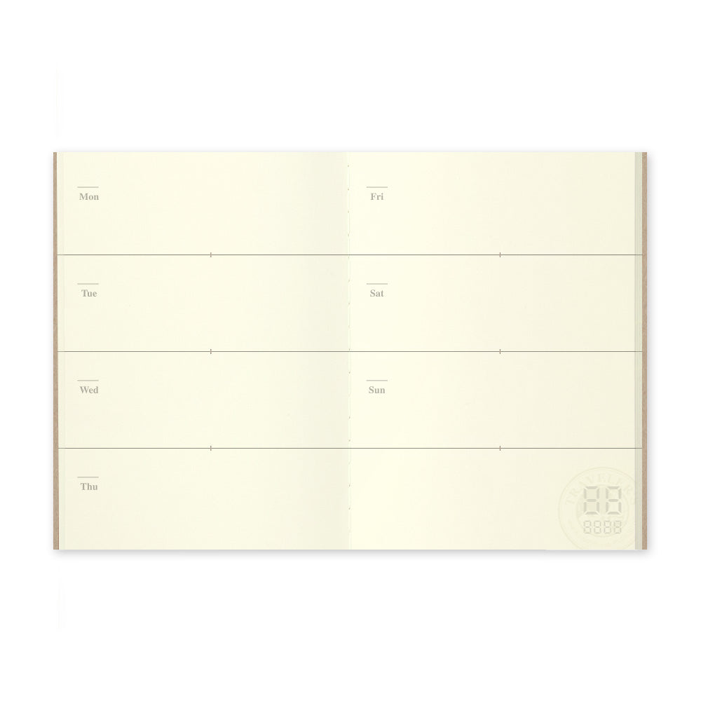 TRAVELER'S notebook, Free Diary <Weekly> 007, Refill Passport Size