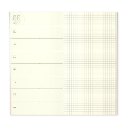 TRAVELER'S notebook, Free Diary - Weekly + Memo 019, Refill Regular Size
