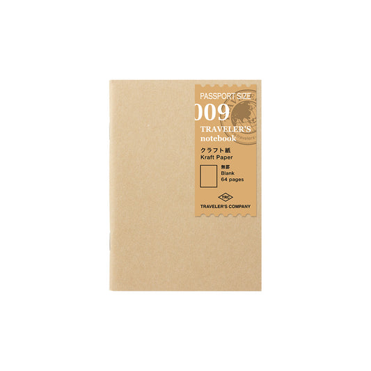 TRAVELER'S notebook, Kraft Paper Notebook 009, Refill Passport Size