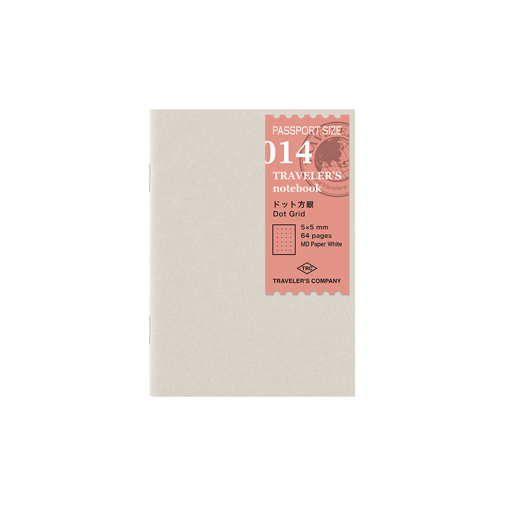 TRAVELER'S notebook, Dot Grid Notebook 014, Refill Passport Size