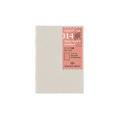 TRAVELER'S notebook, Dot Grid Notebook 014, Refill Passport Size