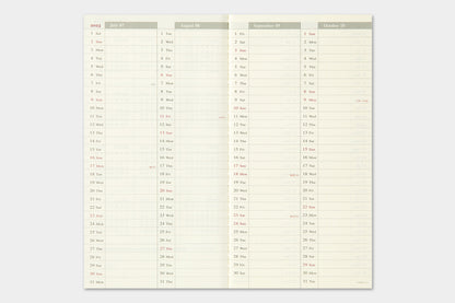 TRAVELER'S notebook, 2023 Weekly + Memo, Refill Regular Size