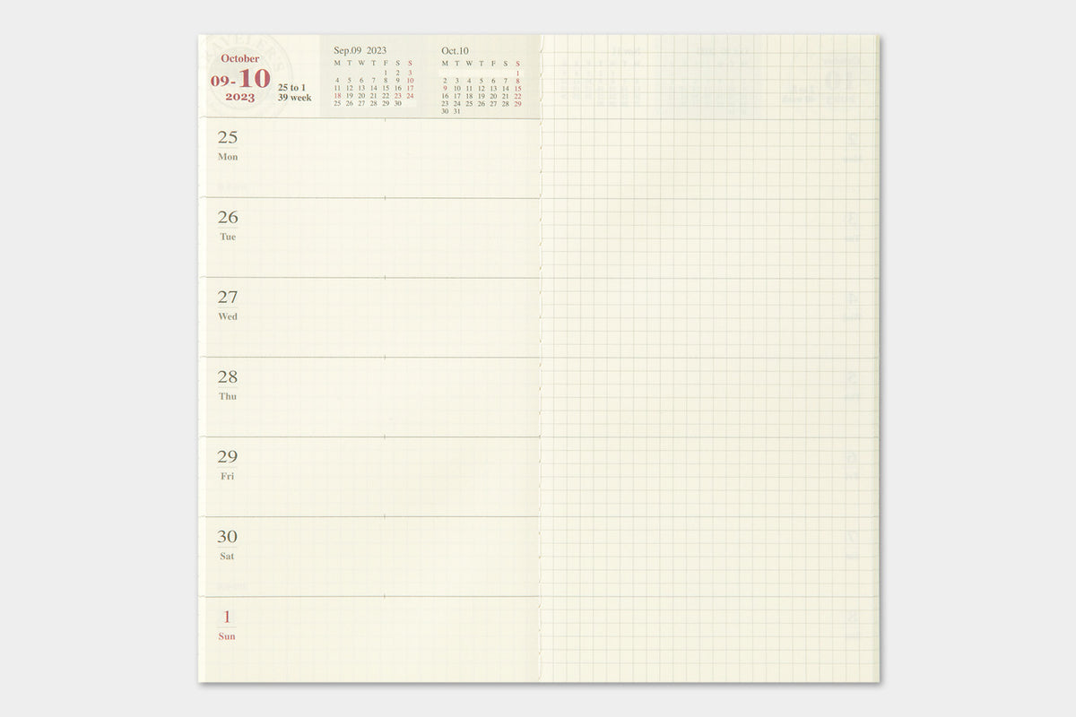 TRAVELER'S notebook, 2023 Weekly + Memo, Refill Regular Size