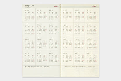 TRAVELER'S notebook, 2023 Weekly + Memo, Refill Regular Size