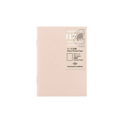 TRAVELER'S notebook, Sticker Release Paper 017, Refill Passport Size