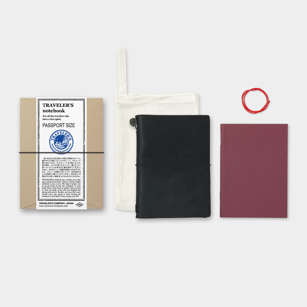 TRAVELER'S notebook, Black Passport Size Kit