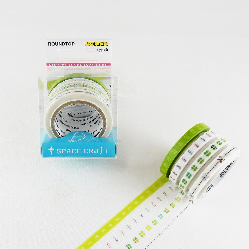 Calendar maker - type 6, ROUND TOP Masking Tape
