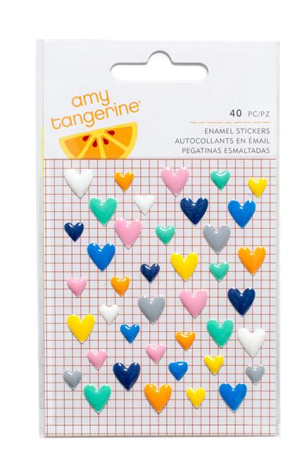 Stickers - Amy Tangerine, Finders Keepers, Enamel Hearts - KEY Handmade

