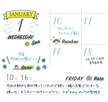 Load image into Gallery viewer, midori, Days of the Week and Weather, Paintable Stamp Rotating Type
