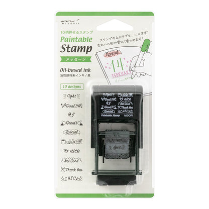 midori, English Message, Paintable Stamp Rotating Type