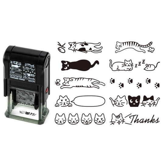 midori, Cat, Paintable Stamp Rotating Type