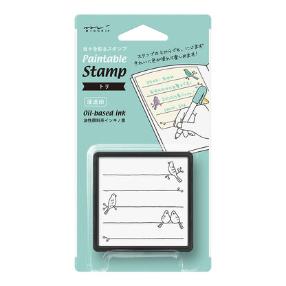 midori, Bird, Paintable Stamp Penetration Type