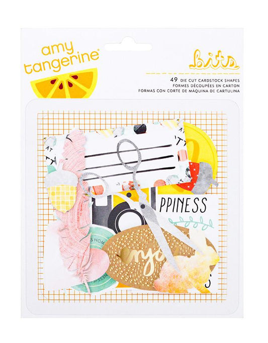 Embellishments - Amy Tangerine, Stitched, Cardstock Die Cuts - KEY Handmade
