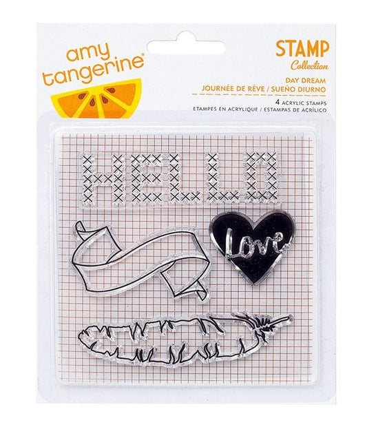 Stamps - Amy Tangerine, Stitched, Acrylic - Day Dream - KEY Handmade
