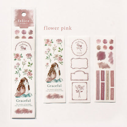 MIND WAVE, Flower Pink, felice stickers