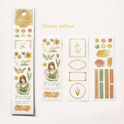 MIND WAVE, Flower Yellow, felice stickers
