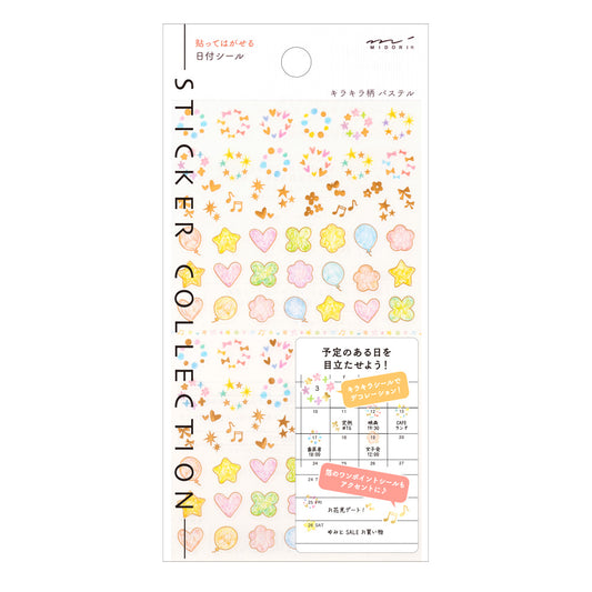 midori, Twinkling Pastel, Sticker Collection - Schedule