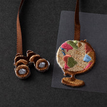 Load image into Gallery viewer, midori, Globe, Embroidery Bookmark Sticker
