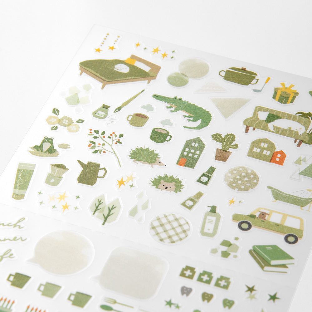 midori, Moss Green, Sticker Collection - Single Color